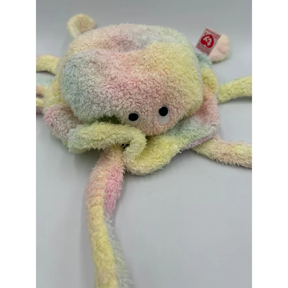 Ty Beanie Buddies Inky the Octopus Pastel Tie Dye Plush 1999 Large 11 Inch‎ Toy